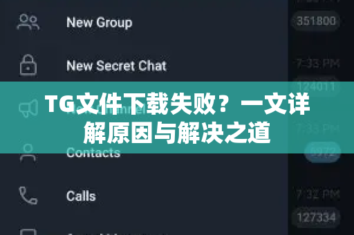 TG文件下载失败？一文详解原因与解决之道