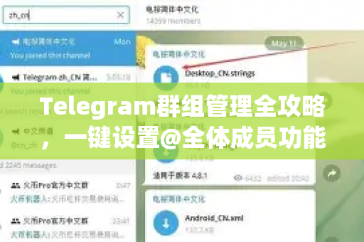 Telegram群组管理全攻略，一键设置@全体成员功能详解