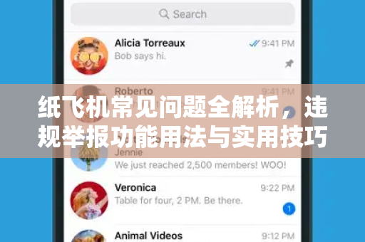 纸飞机常见问题全解析，违规举报功能用法与实用技巧