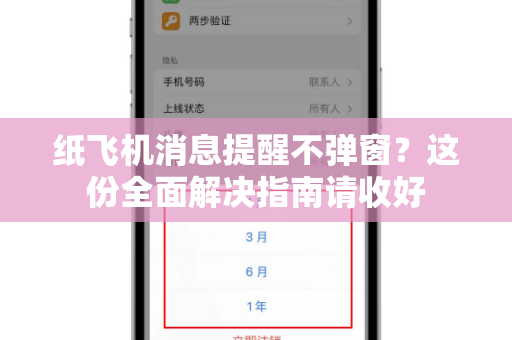 纸飞机消息提醒不弹窗？这份全面解决指南请收好-第1张图片-纸飞机官网下载 - 安全加密的即时通讯软件 | 纸飞机官方应用