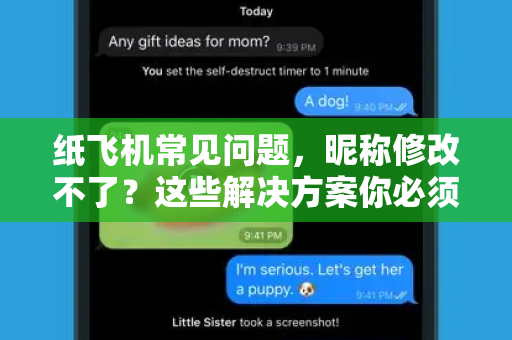 纸飞机常见问题，昵称修改不了？这些解决方案你必须知道