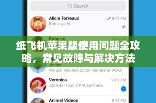 纸飞机苹果版使用问题全攻略，常见故障与解决方法