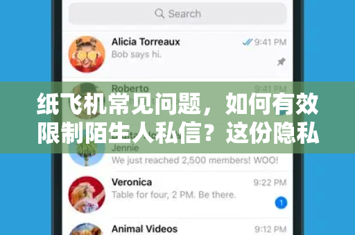 纸飞机常见问题，如何有效限制陌生人私信？这份隐私保护指南请收好-第1张图片-纸飞机官网下载 - 安全加密的即时通讯软件 | 纸飞机官方应用
