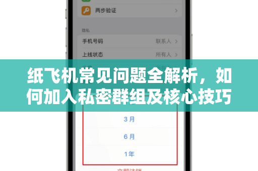 纸飞机常见问题全解析，如何加入私密群组及核心技巧