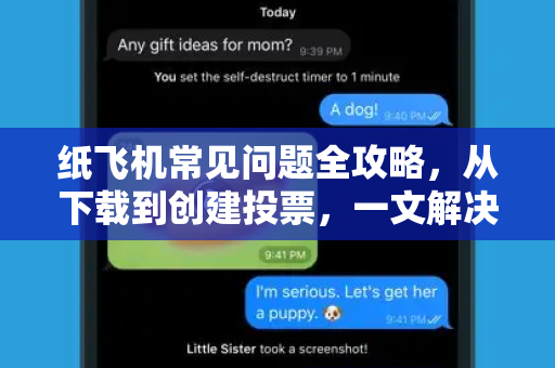 纸飞机常见问题全攻略，从下载到创建投票，一文解决所有疑惑