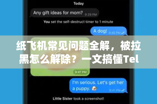 纸飞机常见问题全解，被拉黑怎么解除？一文搞懂Telegram使用难题