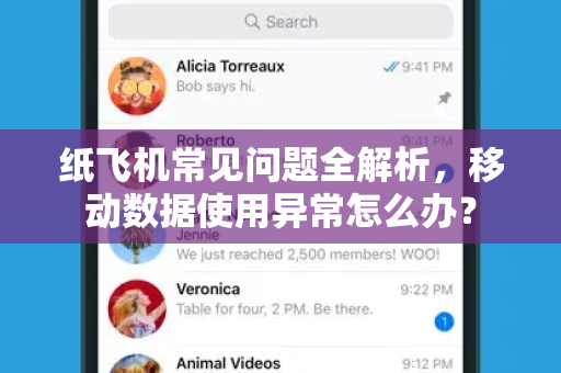 纸飞机常见问题全解析，移动数据使用异常怎么办？-第1张图片-纸飞机官网下载 - 安全加密的即时通讯软件 | 纸飞机官方应用