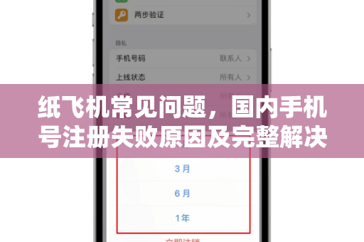 纸飞机常见问题，国内手机号注册失败原因及完整解决方案