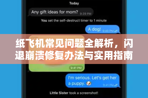 纸飞机常见问题全解析，闪退崩溃修复办法与实用指南-第1张图片-纸飞机官网下载 - 安全加密的即时通讯软件 | 纸飞机官方应用