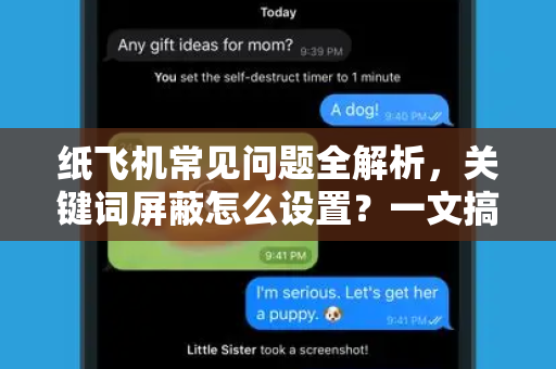 纸飞机常见问题全解析，关键词屏蔽怎么设置？一文搞定所有疑惑