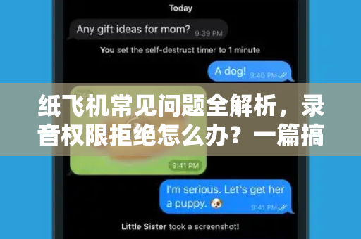 纸飞机常见问题全解析，录音权限拒绝怎么办？一篇搞定所有难题！