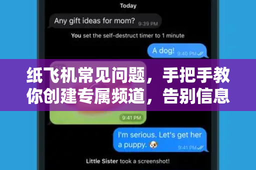 纸飞机常见问题，手把手教你创建专属频道，告别信息混乱