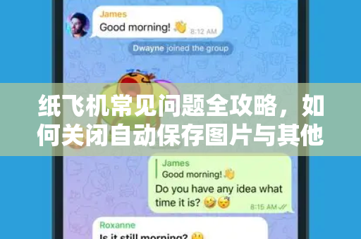 纸飞机常见问题全攻略，如何关闭自动保存图片与其他设置详解