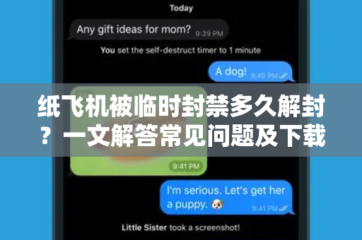纸飞机被临时封禁多久解封？一文解答常见问题及下载指南