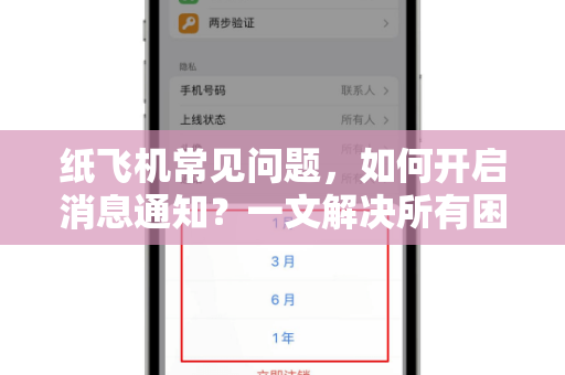 纸飞机常见问题，如何开启消息通知？一文解决所有困惑