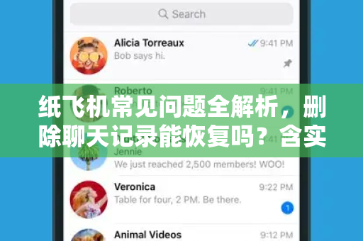 纸飞机常见问题全解析，删除聊天记录能恢复吗？含实用技巧与答疑