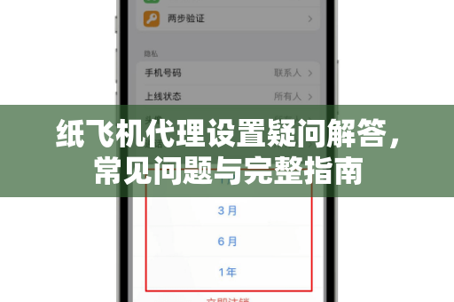 纸飞机代理设置疑问解答，常见问题与完整指南